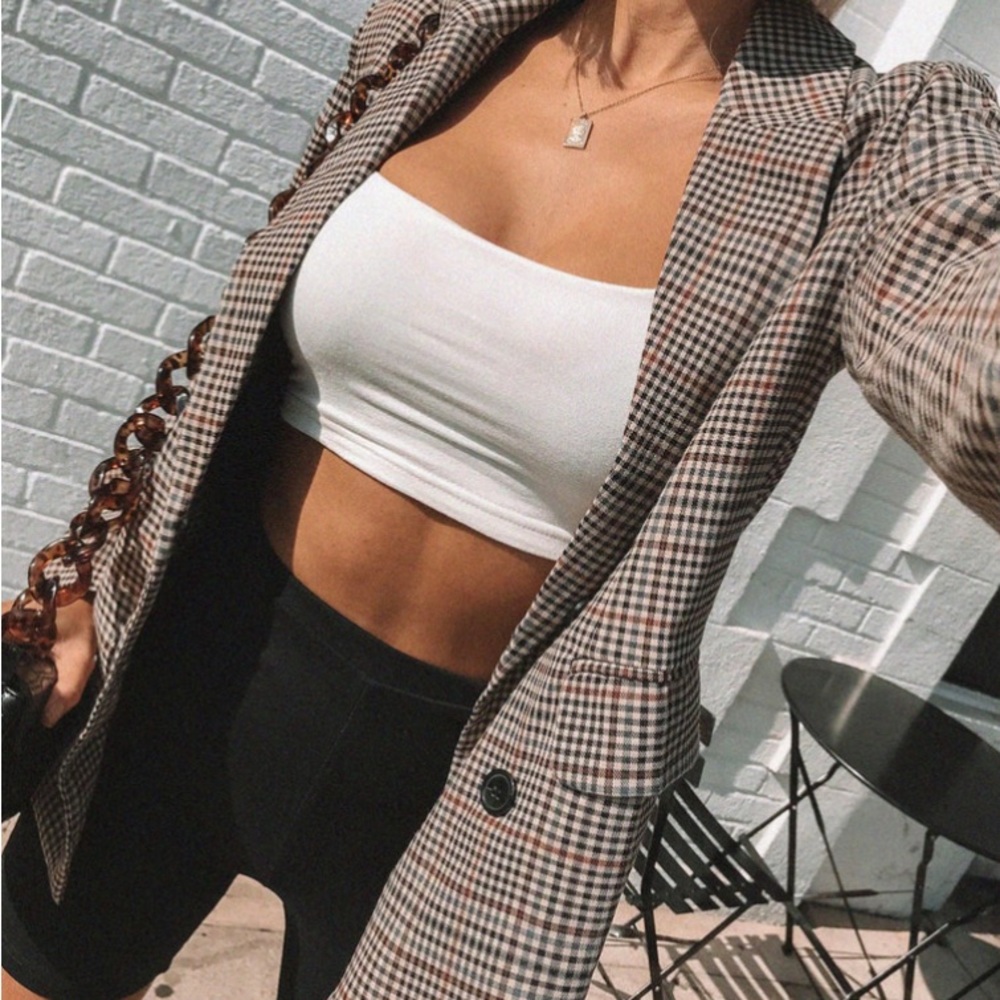 Princess Polly Mrs. Nancy Blazer Beige. Size Small